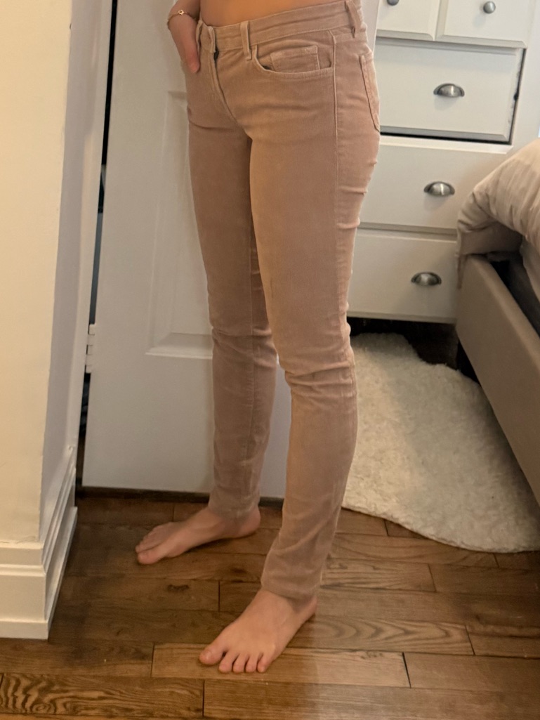 J Brand Slim Corduroy Skinny Pants In Dusty Rose